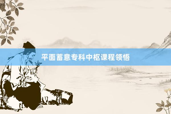 平面蓄意专科中枢课程领悟